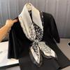 Women's Retro Fashion Mulberry Silk Feel Square Scarf - Summer Faux Satin, Sun Protection, 90cm