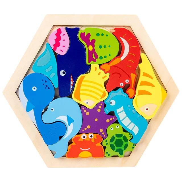 Šestihranné mimozemské šachy Tangram Puzzle Brainstorming 11dílné blokové puzzle Puzzle Klasické puzzle dětské hračky