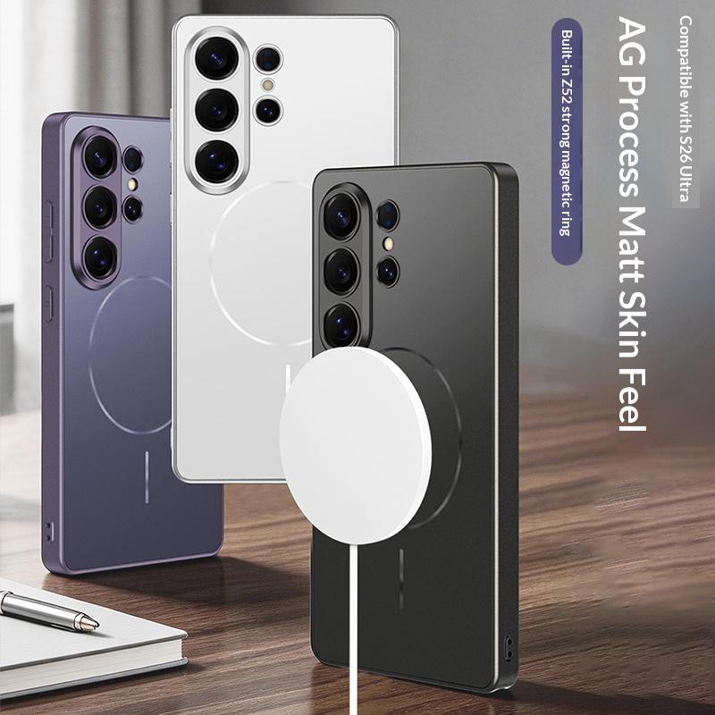 Matte Magnetic Wireless Charging For Magsafe Phone Case for Samsung Galaxy S26 Ultra Ultra-thin Mixed PC Shockproof Cover