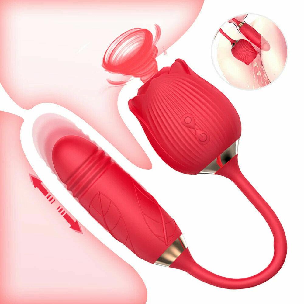 G-Spot Telescopic Vibrator Dildo Adult Sex Toy for Women