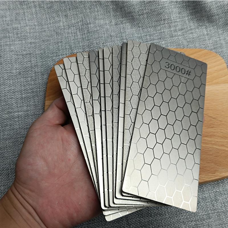 1pc Professional Diamond Knives Sharpening Stone 240#-3000# Knife Sharpener Ultra-thin Honeycomb Surface Whetstone Tool
