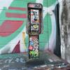 Miniature American Payphone Decoration 45669 Scale Vintage Mini Graffiti Payphone Model Dollhouse Urban Street