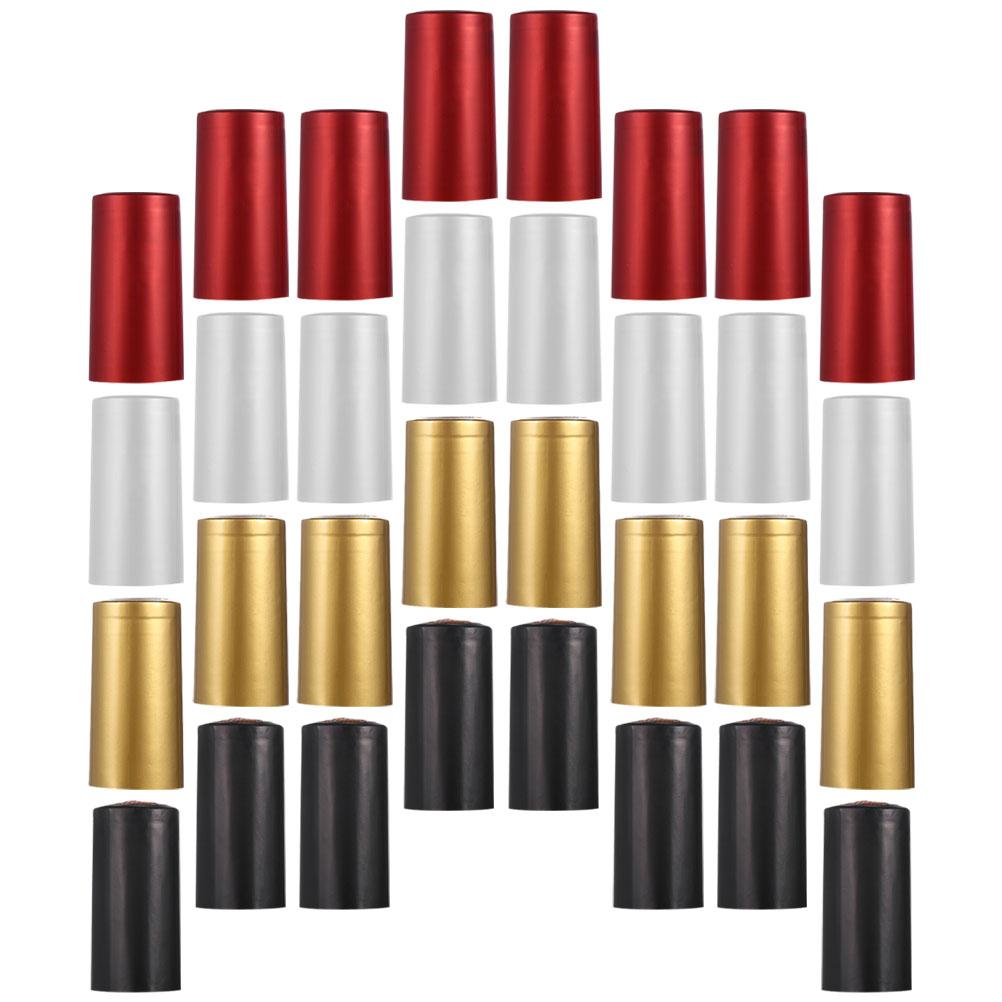 200 Pcs Bottle Shrink Film Heat Capsules Pvc Corks Home Bottles Sleeves Cover