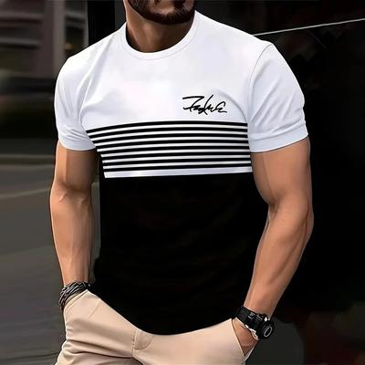 Herren Oberteil Locker Rundhals Kurzarm Mode T-Shirts Herren