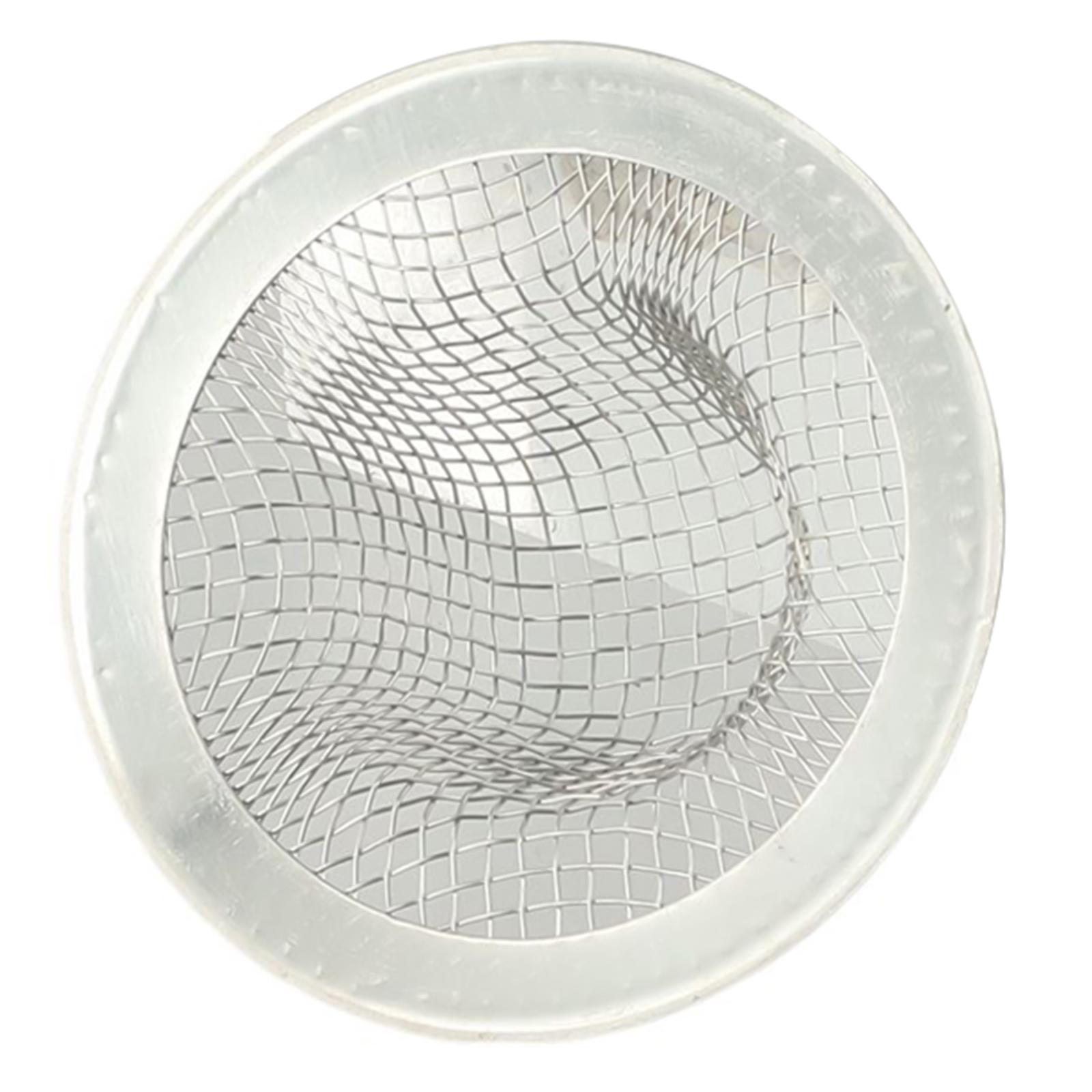 2 Pcs Stainless Steel Drain Strainer Mesh Screen Sink Drain Filter Shower Hair Collector Stopper Kitchen Accessories Strainer 5cm