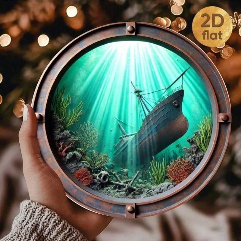 Metal Wall Art Diver Helmet Nautical Home Decor Poster