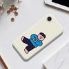 For iPhone 16e Case Love Boy Pattern Printing Straight Edge TPU Phone Back Cover