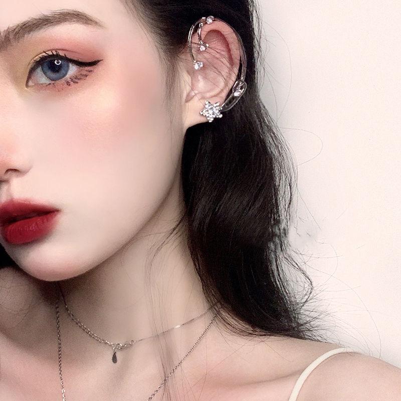 Diamond ins Meteor Star Ear Hanging Earrings Cold Wind Niche Versatile Personality Earrings Earrings Women