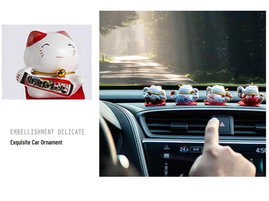 Ceramic Lucky Cat Ornament for Home Decor, Living Room, and TV Cabinet