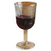 Wine Glass With Arbre Wood Slice Pattern, Transparent Glass