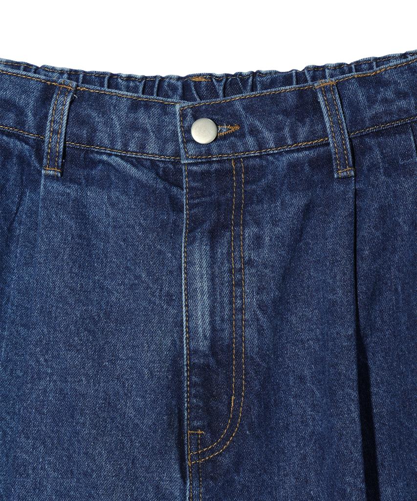 SOUNDSLIFE Two Tuck Denim Shorts Medium Indigo