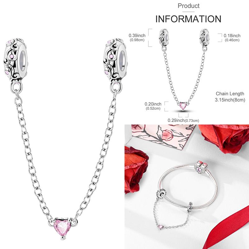 New 925 Sterling Silver Pink Series Scissors Dancing Skirt Buttons Pendant Love Beads Bags Charms Fit Bracelets DIY Jewelry Gift