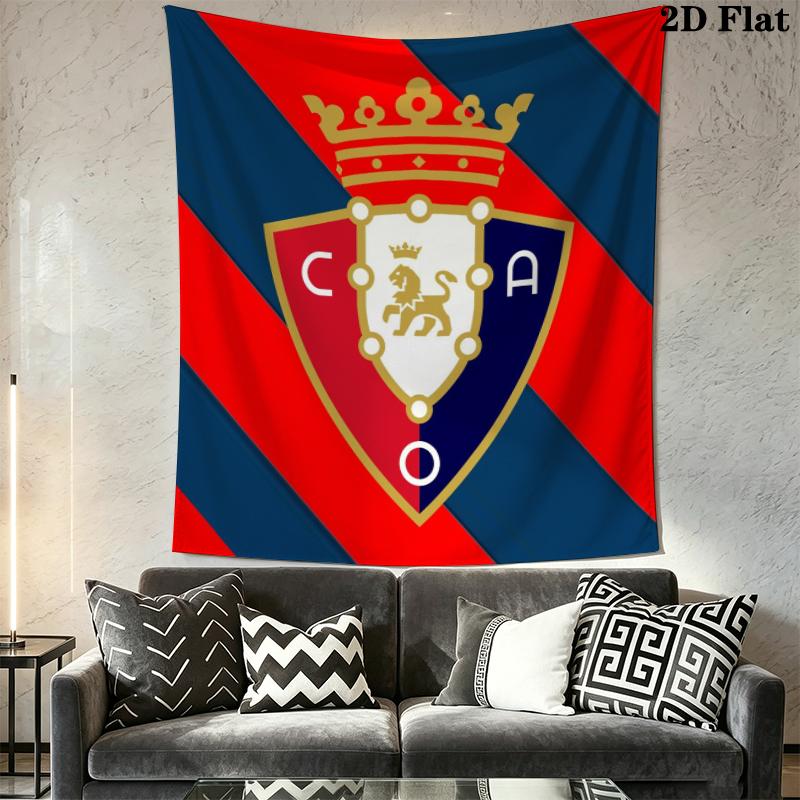 CA Osasuna Wall Tapestry Aesthetic Wall Hanging Printed Fabric Blanket Decorative Tapestries for Bedroom Living Room Home Decor