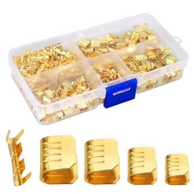 500PCS 5 Sizes Crimp Kit Copper Wire Connectors Non-Insulated Ring Terminals