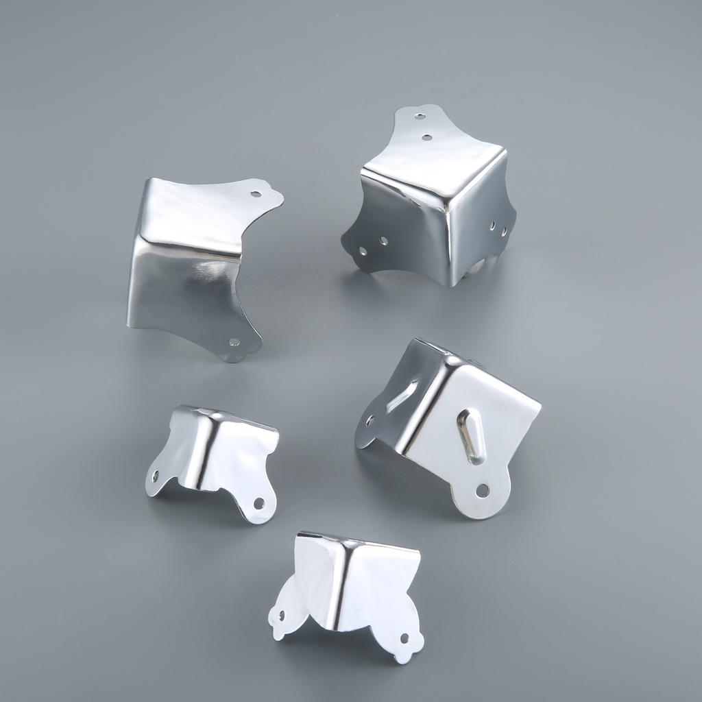 4pcs Air Box Corner Speaker Protector Three-pronged Metal Code Aviation Brackets Triangle Brace Decor Furniture Suitcase Luggage