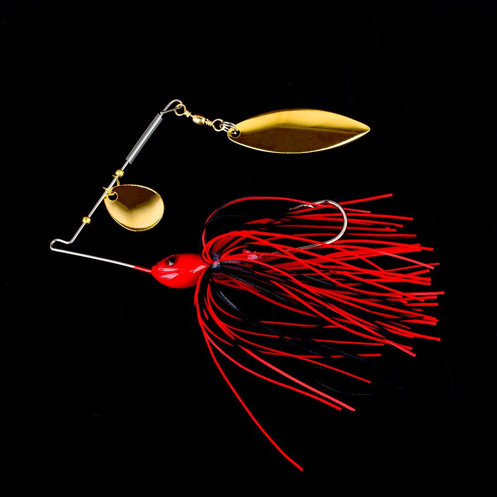Alloy Willow Leaf Spinner Bait 21.4g - Anti-Snag Design with Bearded Lure