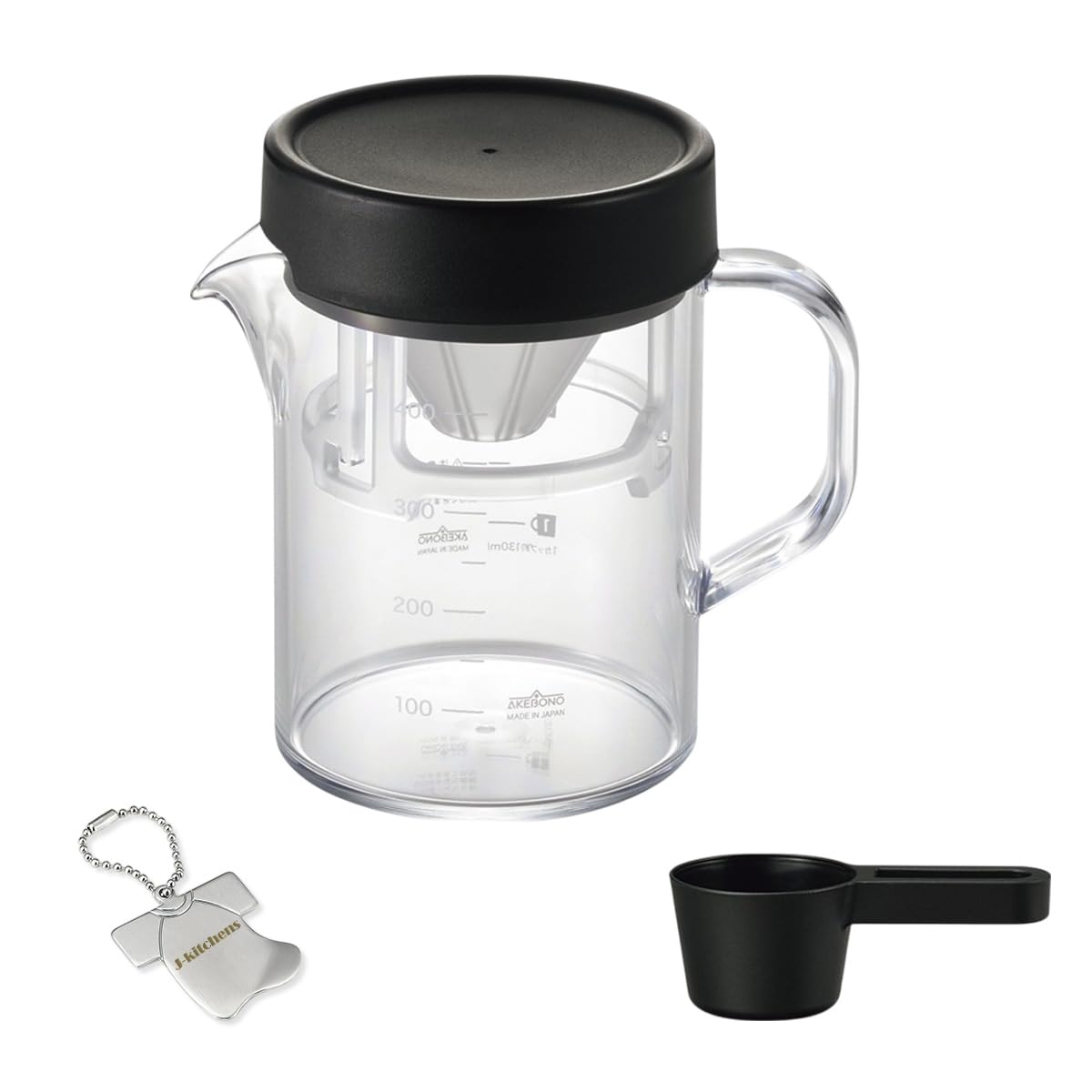 

Nagomi Outdoor Coffee Server with Made in 400ml Original Tag Included J-kitchens Dripper, Compact, Black, Japan, Coffee,