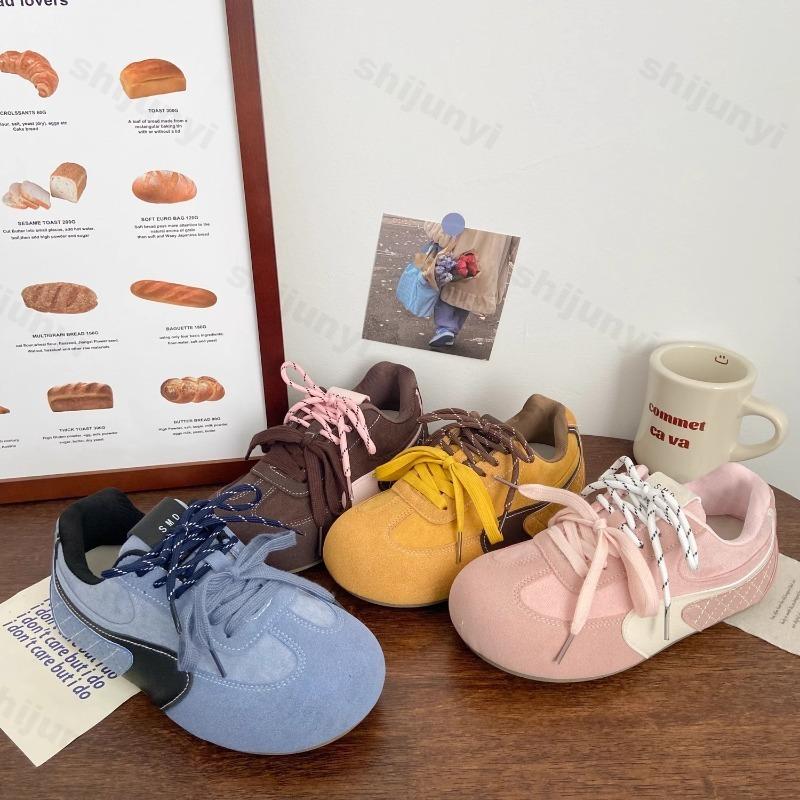 Fashion Women's Shoes Sneakers 2025 Spring Autumn Anti Slip Flats Comfortable Outdoor Sports Shoes Ballet Style Lace Up Trend Shoes