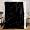 Black Marble Pattern Warm blanket Design Flannel blanket for bedroom, living room, sofa, and nap