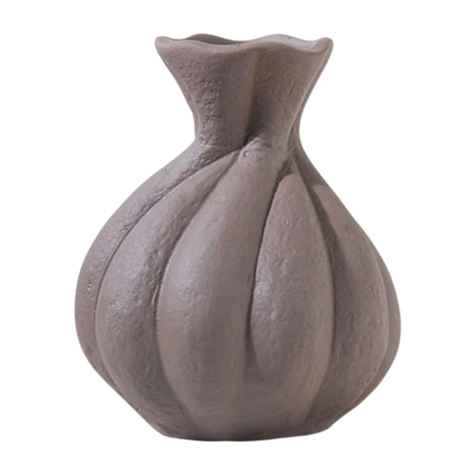 Ceramic Flower Vase Modern Unique Elegant Stylish Tabletop Ornament for Dining Table Desk TV Cabinet Entrance Housewarming Gift
