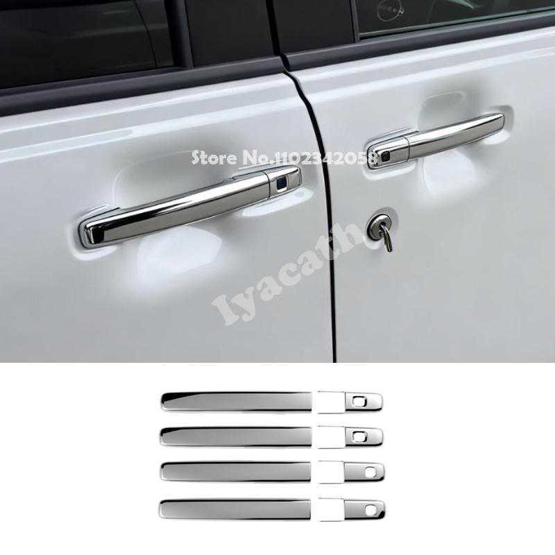 For Nissan ROOX 2025 2026 ABS carbonfiber black Car Outside Door Handle Shell Door Handle Door Bowl Cover Exterior accessories ABS chrome A