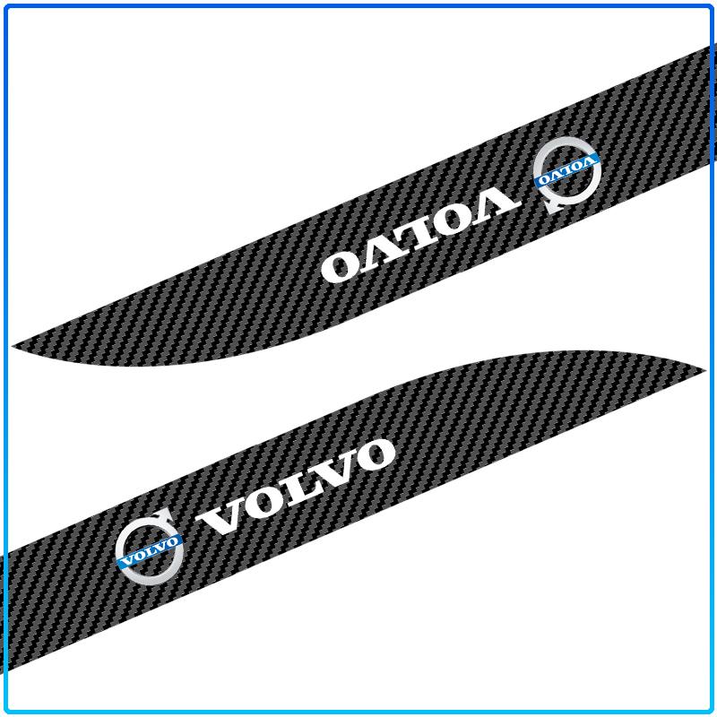 2pcs Carbon Car Door Side Skirt Sill Stripe Sticker Motion Design Decals For Volvo Rdesign XC90 S60 XC60 V70 S80 S40 V50 V40 V60 C30 S70