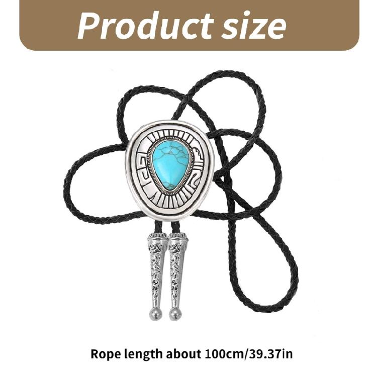 Bolo Tie for Man Woman Performances Cowgirls Western Necklaces Necktie Metal Cool Western Necklaces Cowgirls Costume