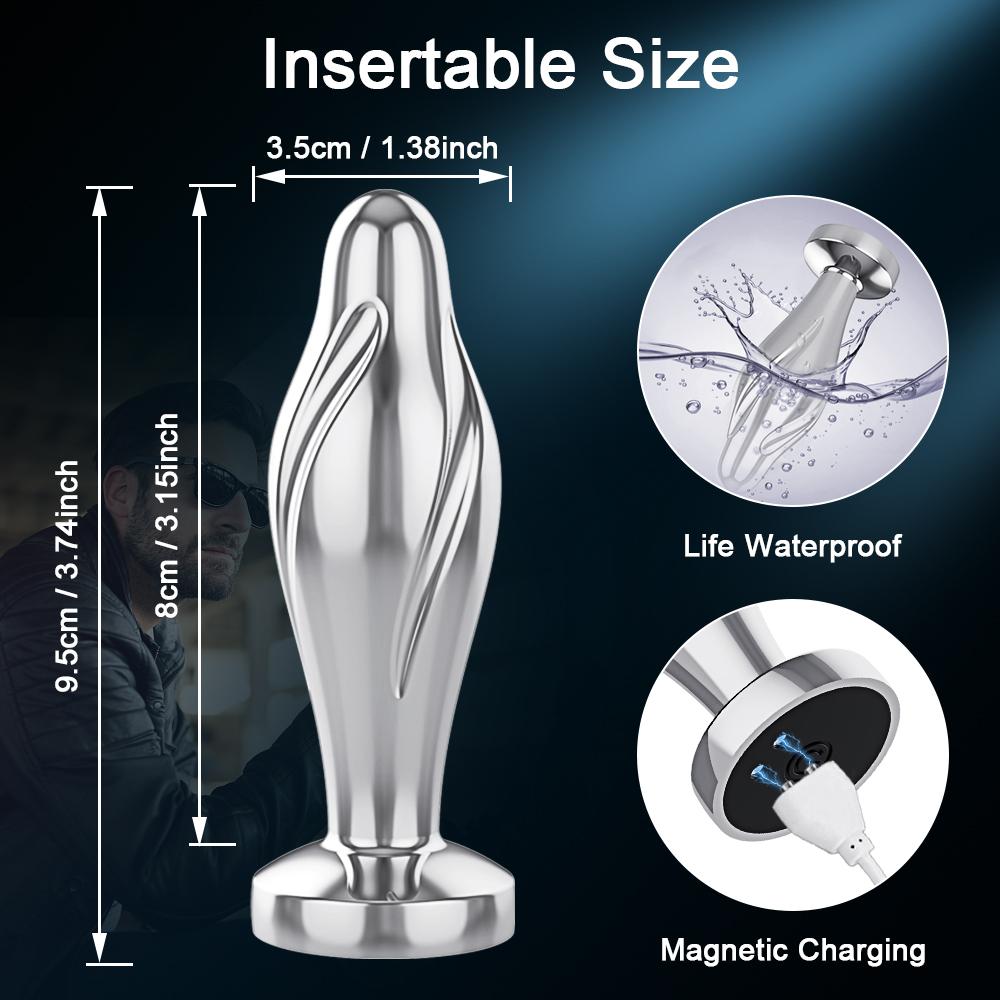 Bluetooth APP Anal Plug Vibrator Female Remote Control Clitoris Stimulator Metal Butt Plug Adult Supplies Sex Toys for Women
