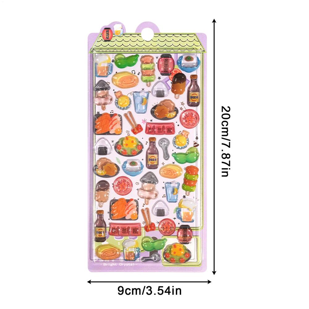 3D-Sticker im japanischen Stil für Scrapbooking & Journaling, Niedliche Handkonto-Aufkleber für Handyhüllen, Laptops, Karten, DIY-Bastelarbeiten