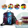 Cute Wolf With Galaxy Sky Insulated Lunch Bag for School Work Office Picnic Animal Head Face Tote Lunch Box Containers