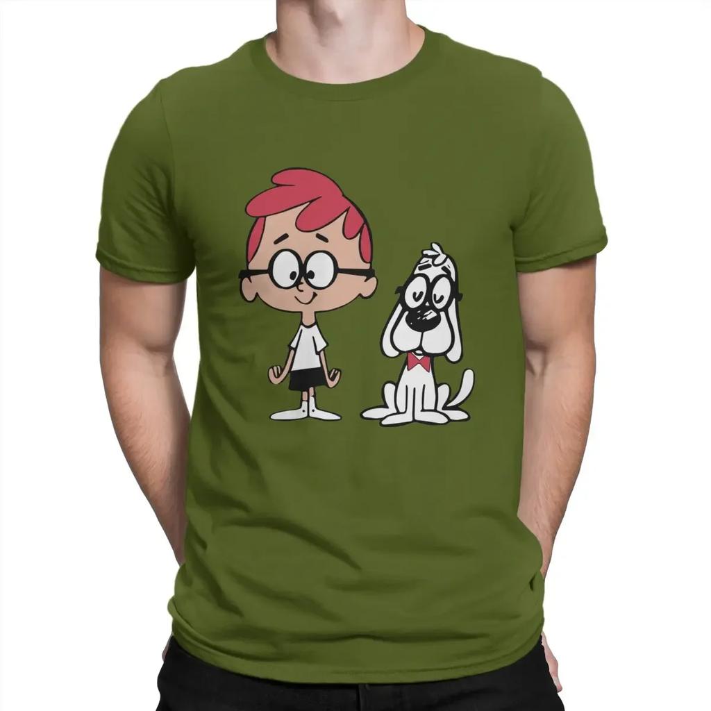 Men's T-Shirt Mr. Peabody and Casual 100% Cotton Tees Short Sleeve  T Shirts O Neck Clothes Printing