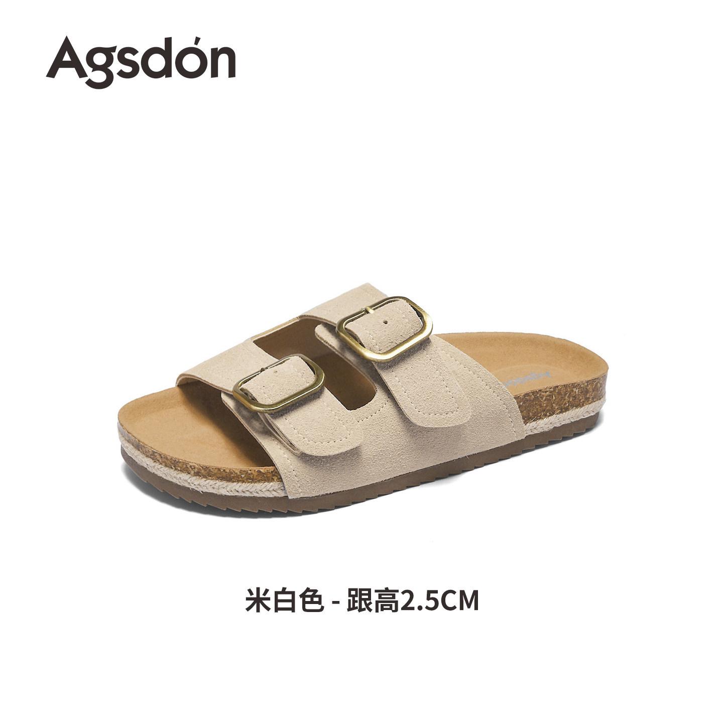 Augustus Denboken Slippers New Spring and Summer Flat-bottomed Platform Sandals Sandals 35