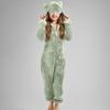 Children's Fashion Solid Colour Autumn/Winter Plush Hooded Onesie Loungewear Pyjamas With Eye Mask