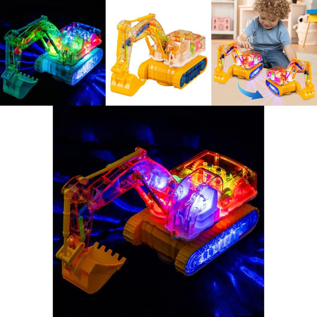 Electric Construction Vehicle Model With Transparent Gears For Boys Playroom Decor