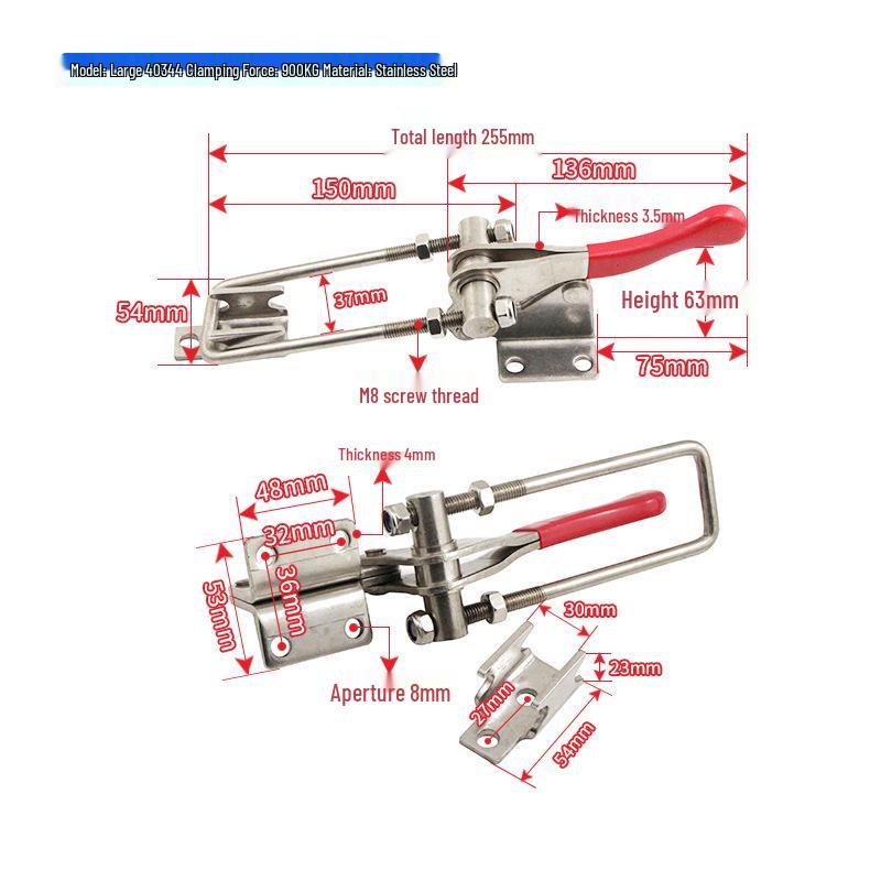 30 Stainless Steel Quick Release Adjustable Toggle Latch Lock Clip Box Buckle