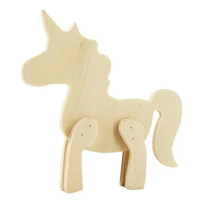 Unicorn - Animals To Personalize - Natural Wood - Wooden Figurine