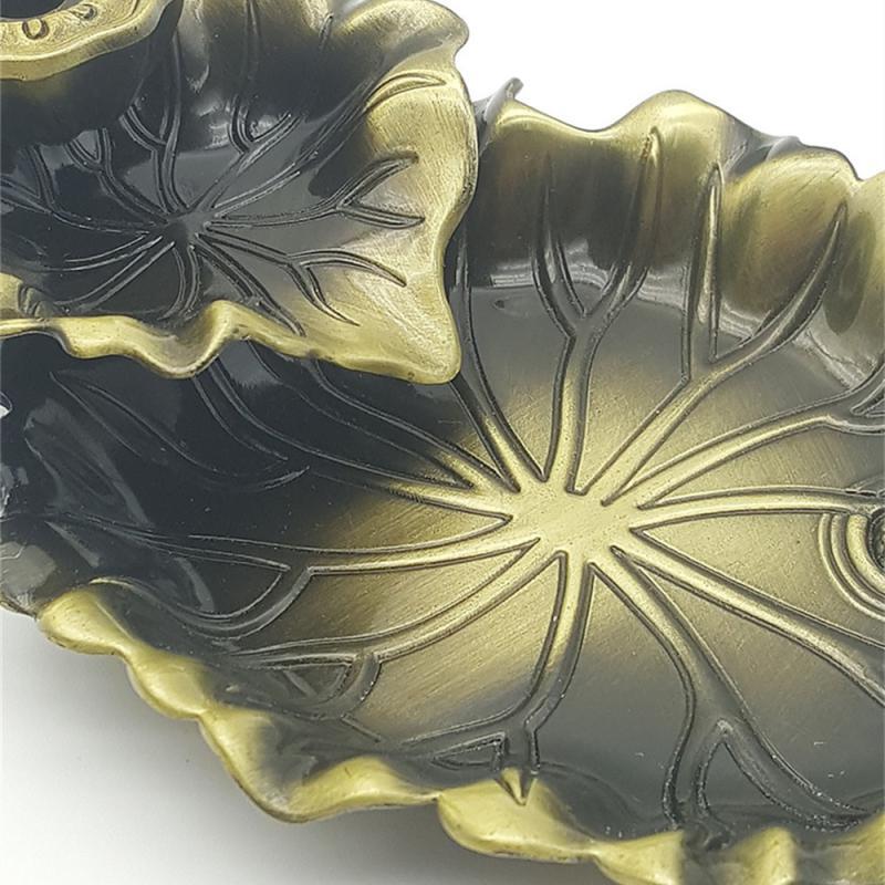 Alloy Incense Burner Lotus Leaf Backflow Vivid Modeling Home Fragrance Products Frog Backflow Incense Plate Incense Seat Zen