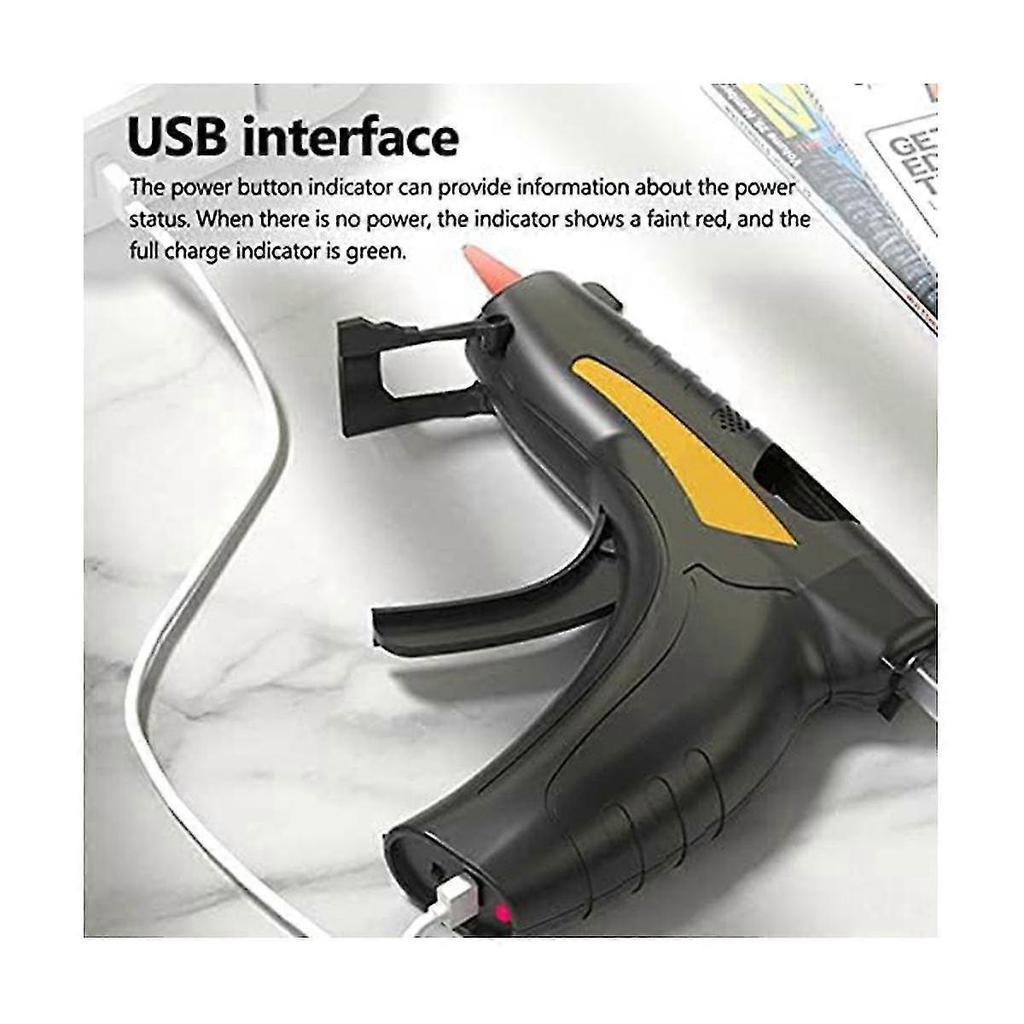Kabelloser Heißkleber-, Kabellos USB-wiederaufladbarer Schmelzkleber- Mit 10 Stück Klebestiften Für Kunst, Zuhause
