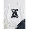 Summer Round Neck Gentleman Bear Printed Top Fashionable Casual Pure Cotton Short Sleeved Men's T-shirts