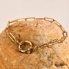 Waterproof Spring Clasps Chain Bracelet For Women, Stainless Steel Paperclip Link Hand Wrist Jewelry Non Tarnish