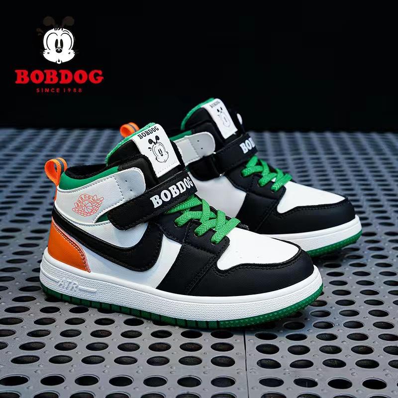 Babu Bean Classmate Boys Sneakers Spring and Autumn New Leather Surface Waterproof Single Shoes Children's Shoes Medium and Older Children 2025