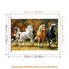 5D Digital Oil Painting of Galloping Horses - Living Room & Bedroom Art (No Frame)