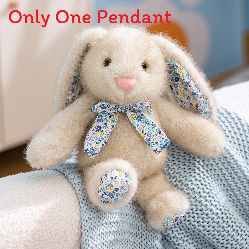 Plush Bunny Toy With Floral Design For Kids Comfort And Sleep