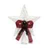Christmas Tree Topper Star Warm White Holiday Light LED Lighted Star Topper Easy Installation Xmas Decoration for Indoor Trees