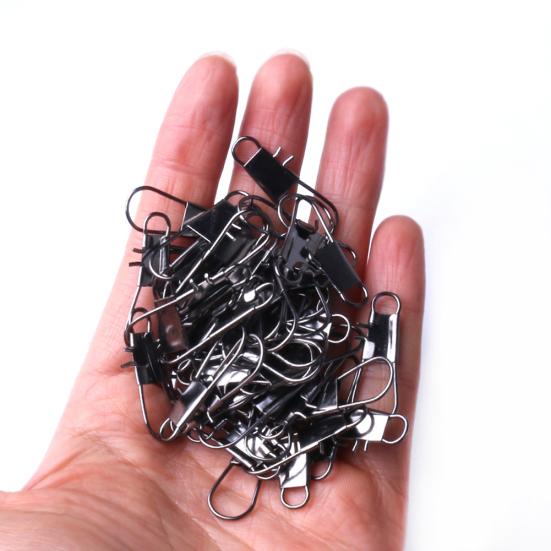 50 Pcs Fast-Lock Rolling Swivel Snap Bearing Fishing Connector Clasp Tackles