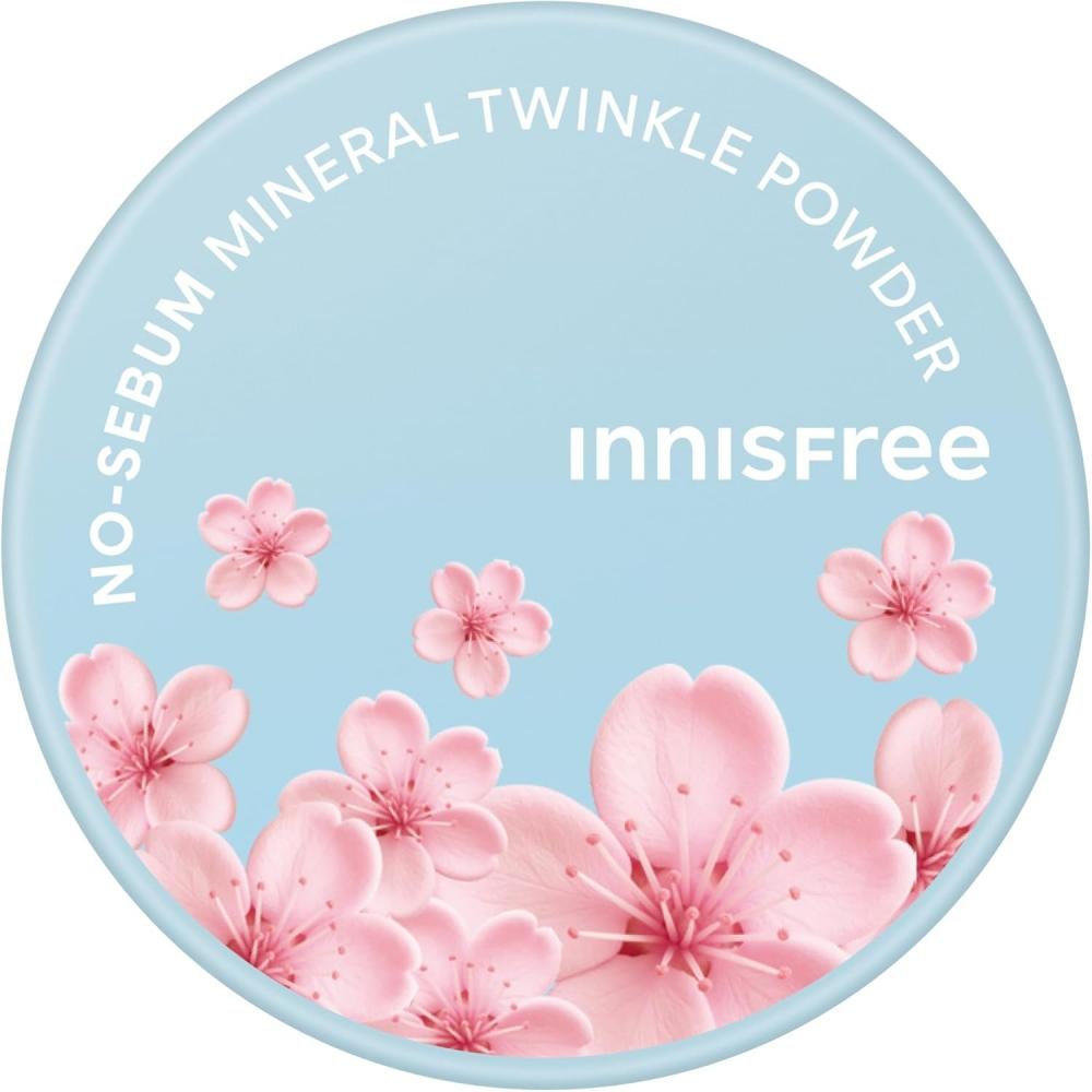 Innisfree No Sebum Mineral Twinkle Powder Cherry Blossom 5g   Genuine Cherry Blossom Pink