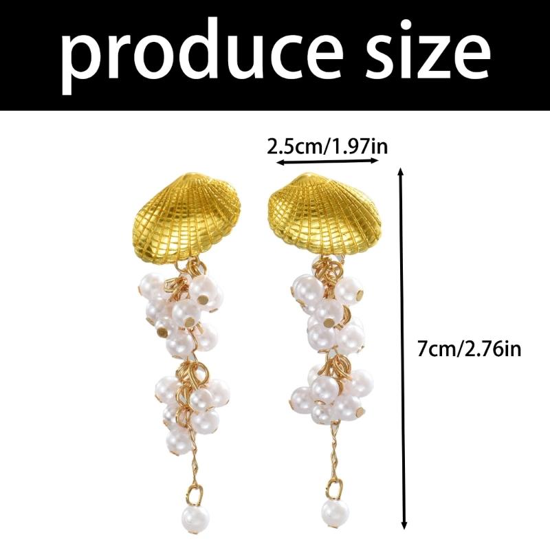 Orecchini Pendenti con Perle Finte e Accenti di Cristalli Gioielli Statement di Stile per Occasioni Formali Celebrazioni