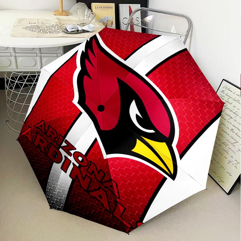 Arizona Cardinals Flag Umbrella Folding Umbrella, Automatic Umbrella 8-Frame for Travel, Camping Use Gift for Halloween Christmas
