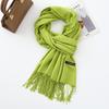 Cotton Solid Color Scarf for Women Winter Warm Wool Cashmere Scarf Autumn and Winter Women's Shawl Scarf Korean Style Atmosphere