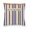 St Clair West Subway Station Square Pillowcase Polyester Linen Velvet Creative Zip Decorative Sofa Seater Cushion Cover
